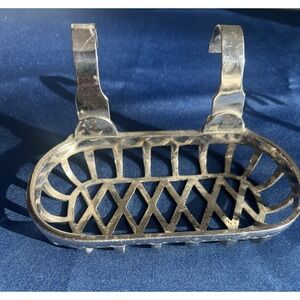 Clawfoot Bathtub Bar Soap Caddy Holder, Vintage, Chrome Metal, antique style